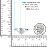 Art Deco Round Natural Stone Wedding Ring