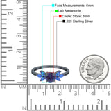 Art Deco Round Natural Stone Floral Ring