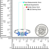 Art Deco Round Natural Stone Floral Ring