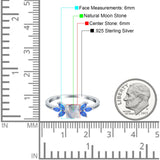 Art Deco Round Natural Stone Floral Ring