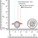 Art Deco Oval Natural Stone Flower Ring