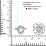 Art Deco Oval Natural Stone Flower Ring