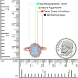 Art Deco Oval Natural Stone Flower Ring