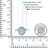 Art Deco Oval Natural Stone Flower Ring