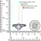 Art Deco Oval Natural Stone Halo Ring