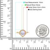 Pear Teardrop Natural Stone Leaf Style Ring