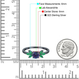 Art Deco Round Natural Stone Floral Ring