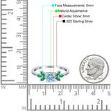 Art Deco Round Natural Stone Floral Ring