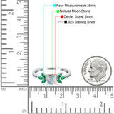 Art Deco Round Natural Stone Floral Ring