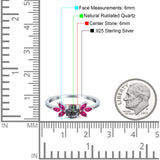 Art Deco Round Natural Stone Floral Ring