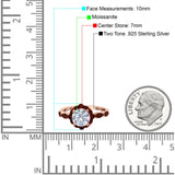 Art Deco Round Natural Stone Floral Ring