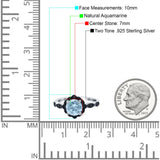 Art Deco Round Natural Stone Floral Ring