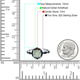 Art Deco Round Natural Stone Floral Ring