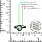 Art Deco Round Natural Stone Floral Ring