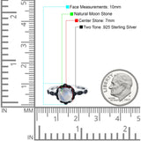 Art Deco Round Natural Stone Floral Ring