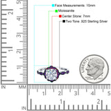 Art Deco Round Natural Stone Floral Ring