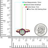 Art Deco Round Natural Stone Floral Ring