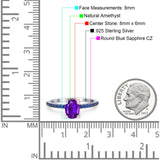 Two Tone Oval Natural Stone Wedding Ring