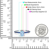 Two Tone Oval Natural Stone Wedding Ring