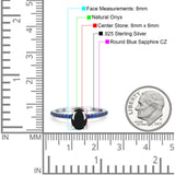 Two Tone Oval Natural Stone Wedding Ring