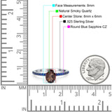 Two Tone Oval Natural Stone Wedding Ring