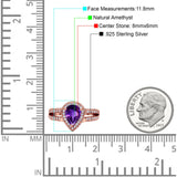 Vintage Style Pear Teardrop Natural Stone Ring