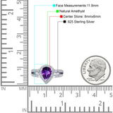 Vintage Style Pear Teardrop Natural Stone Ring