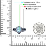 Vintage Style Pear Teardrop Natural Stone Ring