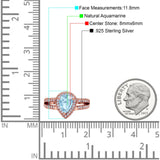 Vintage Style Pear Teardrop Natural Stone Ring