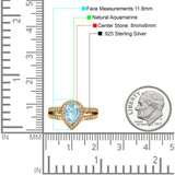 Vintage Style Pear Teardrop Natural Stone Ring