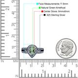 Vintage Style Pear Teardrop Natural Stone Ring