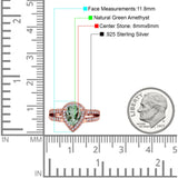 Vintage Style Pear Teardrop Natural Stone Ring