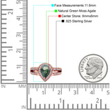 Vintage Style Pear Teardrop Natural Stone Ring