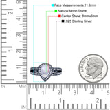 Vintage Style Pear Teardrop Natural Stone Ring