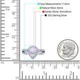 Vintage Style Pear Teardrop Natural Stone Ring