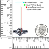 Vintage Style Pear Teardrop Natural Stone Ring