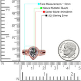 Vintage Style Pear Teardrop Natural Stone Ring