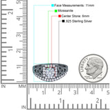 Cushion Cut Halo Round Natural Stone Ring