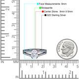 Oval Natural Stone Split Shank Ring