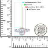 Oval Natural Stone Split Shank Twisted Ring