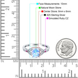Oval Natural Stone Leaf Design Wedding Ring
