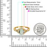 Oval Natural Stone Leaf Design Wedding Ring