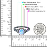 Oval Natural Stone Leaf Design Wedding Ring