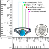 Oval Natural Stone Leaf Design Wedding Ring