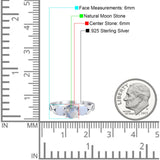 Three Stone Round Natural Stone Ring