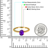 Oval Natural Stone Cathedral Ring
