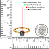 Oval Natural Stone Cathedral Ring