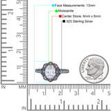 Halo Ballerina Style Oval Natural Stone