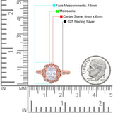 Halo Ballerina Style Oval Natural Stone