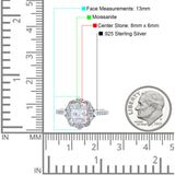 Halo Ballerina Style Oval Natural Stone